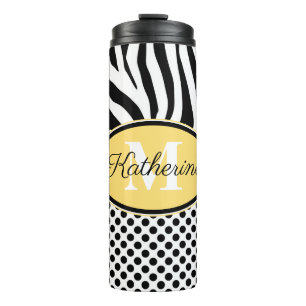 Zebra Print en Stip Patroon Thermosbeker