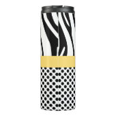 Zebra Print en Stip Patroon Thermosbeker (Achterkant)