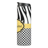 Zebra Print en Stip Patroon Thermosbeker (Geroteerd rechts)