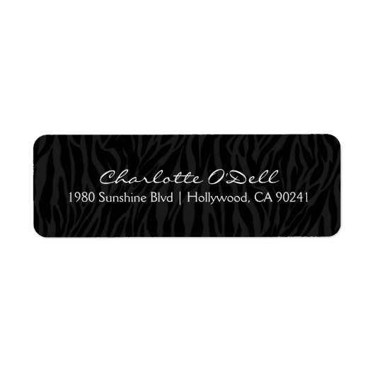 Zebra-Print; Etiketten (Voorkant)