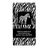 Zebra Print Executive Shipping Etiket (Voorkant)