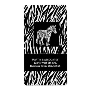 Zebra Print Executive Shipping Etiket