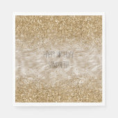 Zebra Print Faux Gold Glitter Servet (Voorkant)