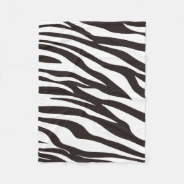 Zebra Print Fleece Blanket Deken