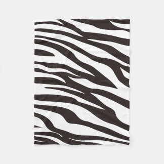 Zebra Print Fleece Blanket Deken