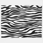 Zebra Print Fleece Deken (Voorkant (Horizontaal))