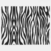 Zebra Print Fleece Deken (Voorkant (Horizontaal))