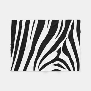 zebra print fleece deken
