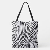 Zebra Print Floral Design Tas Proverbs 3:5-6 (Achterkant)