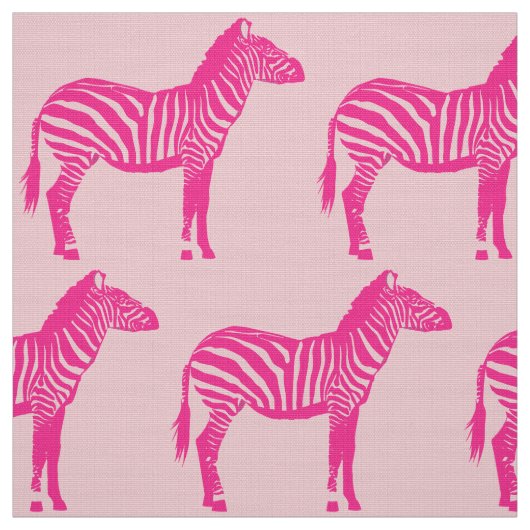 Zebra Print - Fuchsia and light roze Stof (Swatch)