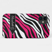 Zebra Print Fuchsia Mix iPhone 5 Hoesje (Achterkant (horizontaal))