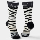 Zebra Print Fun exotic Animal Legs Sokken (Gebogen)