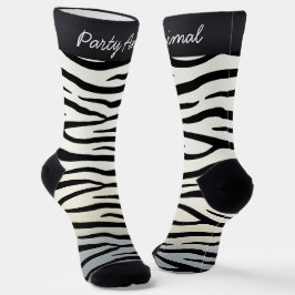 Zebra Print Fun exotic Animal Legs Sokken