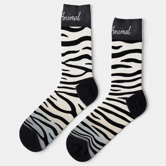 Zebra Print Fun tekst Sokken (Links)