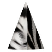 Zebra Print Fur Feesthoedjes (Achterkant)