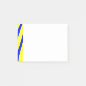 Zebra Print (geel en blauw) Post-it® Notes (Voorkant)