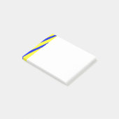Zebra Print (geel en blauw) Post-it® Notes (Schuin)
