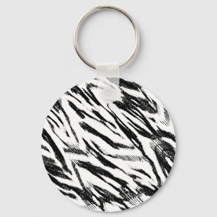 Zebra Print geïnspireerde Sleutelhanger