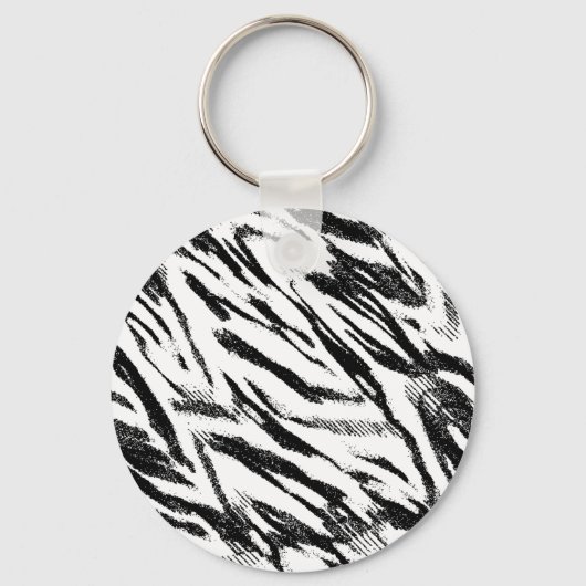 Zebra Print geïnspireerde Sleutelhanger (Voorkant)