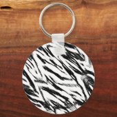 Zebra Print geïnspireerde Sleutelhanger (Voorkant)
