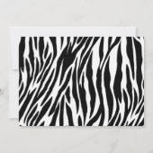 Zebra Print Girls Birthday Inture Kaart (Achterkant)