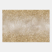 Zebra Print Glam Gold Inpakpapier Vel (Voorkant)