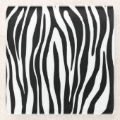Zebra Print Glazen Onderzetter (Voorkant)