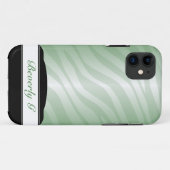 Zebra Print Green Fusion Custom iPhone 5 Hoesje (Achterkant (horizontaal))
