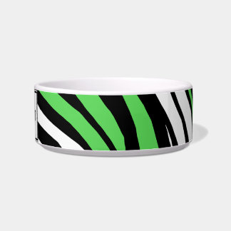 Zebra Print Green Mix Speciaal Cat Bowl Voerbakje
