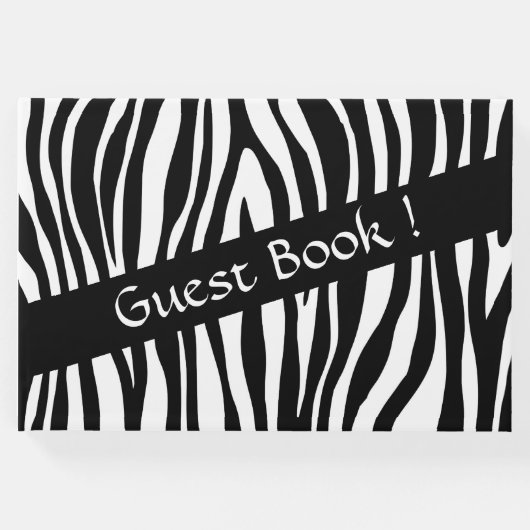 Zebra Print Guest Book Gastenboek (Voorkant)