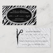 Zebra Print Hair & Beauty Appointcard Afsprakenkaartje