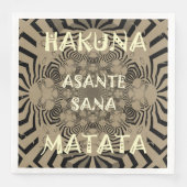 Zebra Print Hakuna Matata Papier Diner servetten (Voorkant)