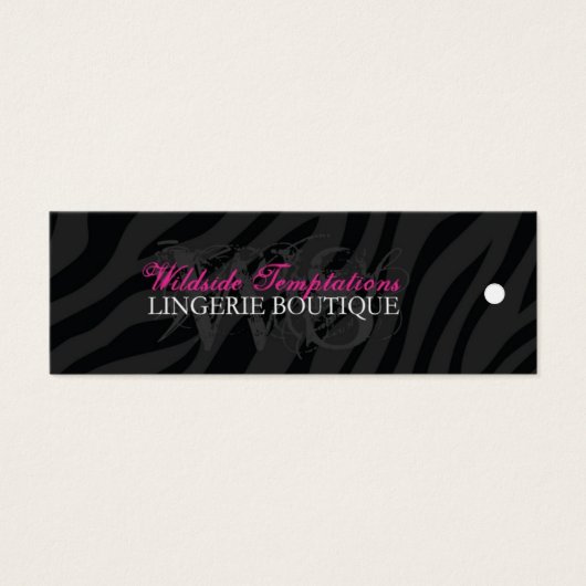 Zebra Print Hang Labels voor WS Mini Visitekaartjes (Voorkant)