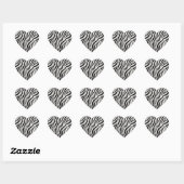 Zebra Print Hart Sticker (Vel)