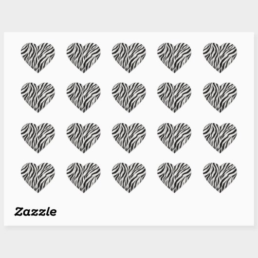 Zebra Print Hart Sticker (Vel)