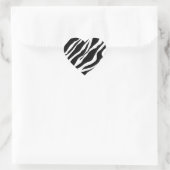 Zebra Print Hart Sticker (Tas)
