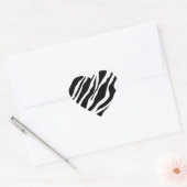 Zebra Print Hart Sticker (Envelop)