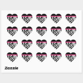 Zebra Print Hart Stickers (Vel)