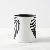 Zebra Print Heart Coffee Cup Mok (Midden)