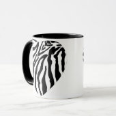 Zebra Print Heart Coffee Cup Mok (Voorkant links)