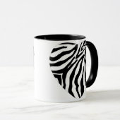 Zebra Print Heart Coffee Cup Mok (Voorkant rechts)