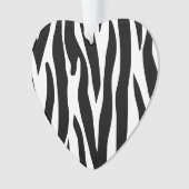 Zebra Print Heart Ornament (voorkant)