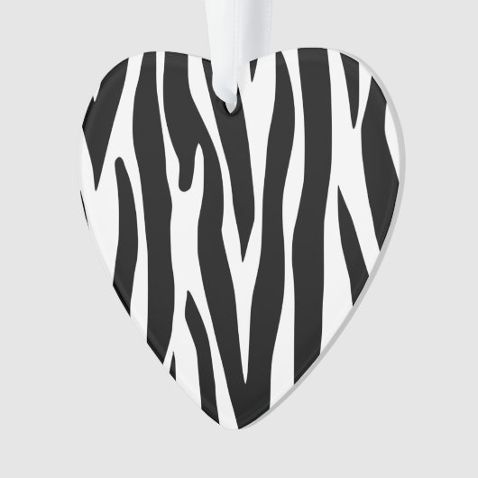 Zebra Print Heart Ornament (voorkant)