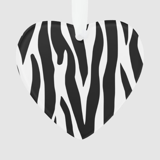 Zebra Print Heart Ornament (voorkant)