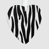Zebra Print Heart Ornament (voorkant)