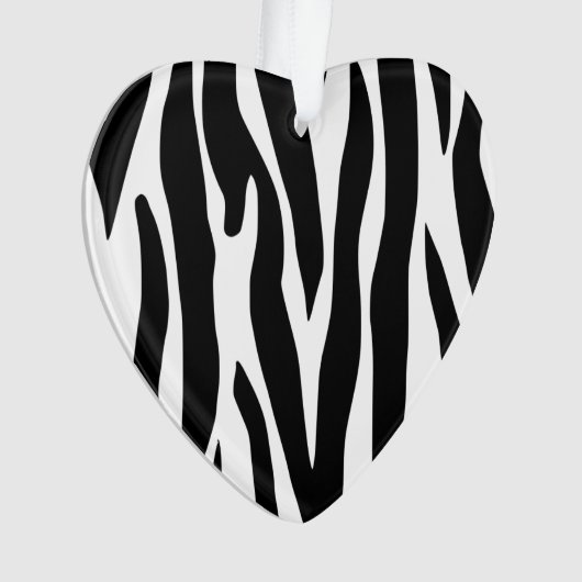 Zebra Print Heart Ornament (voorkant)