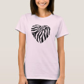Zebra Print Heart T Shirt (Voorkant)