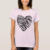 Zebra Print Heart T-shirt (Voorkant)
