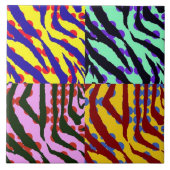 Zebra Print Home Tile Tegeltje (Voorkant)