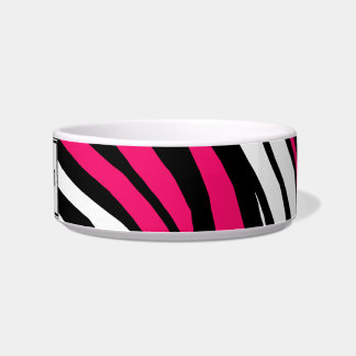 Zebra Print Hot Fuchsia Mix Speciaal Cat Bowl Voerbakje